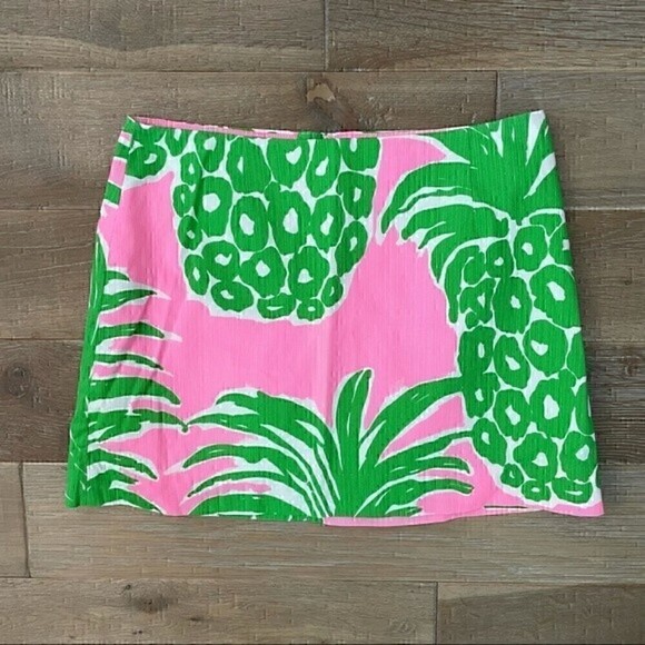 Lilly Pulitzer Pink Flamenco Pineapple Tate Skirt - Picture 2 of 4